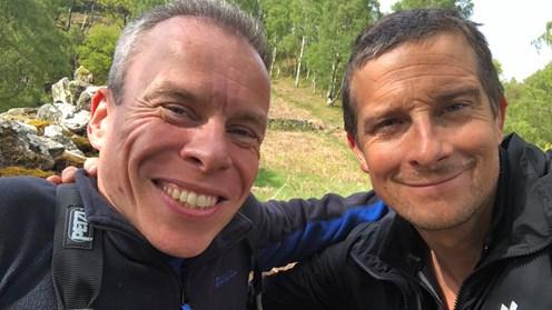 Warwick Davis and Bear Grylls
